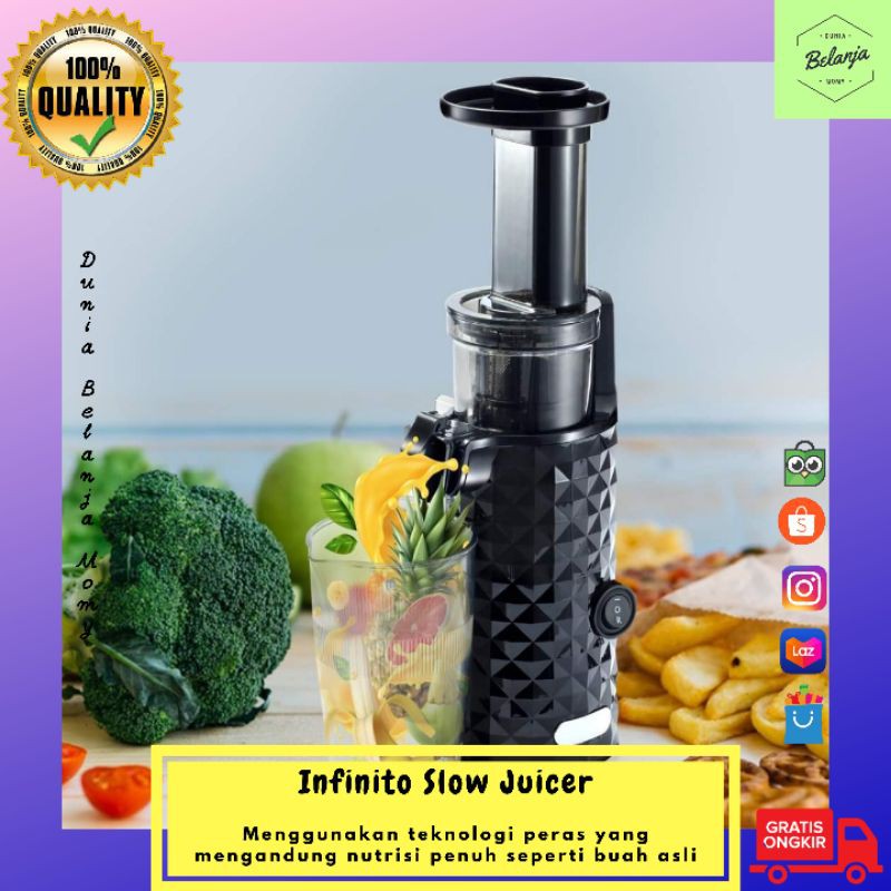 Infinito Mini Slow Juicer Teknologi Peras Suara Tidak Berisik