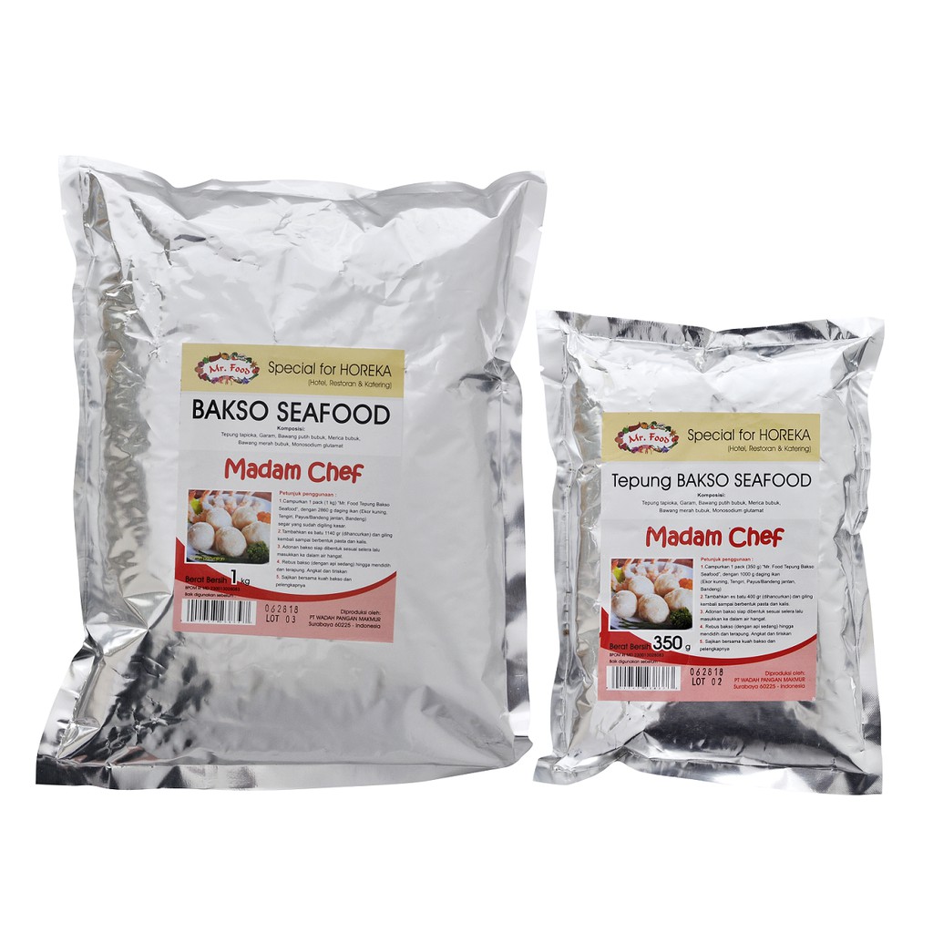 Tepung Premiks Bakso Sapi Seafood Mr. Food 350gr