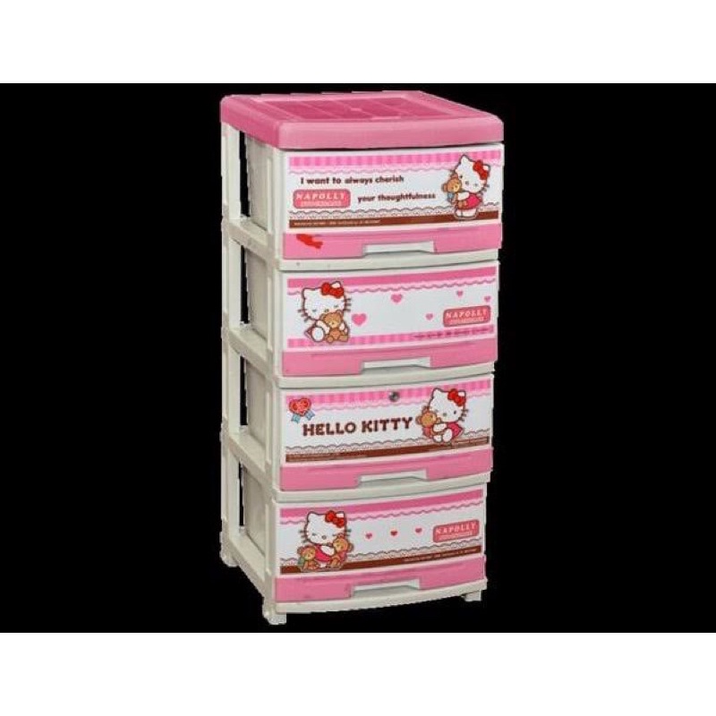 Lemari plastik hello kitty 4 susun sfc 4000 hello kitty