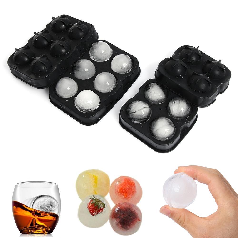 TOP 4 /6 Grids Ice Ball Cube Tray Alat Baking Es Krim Whisky Cetakan Silikon