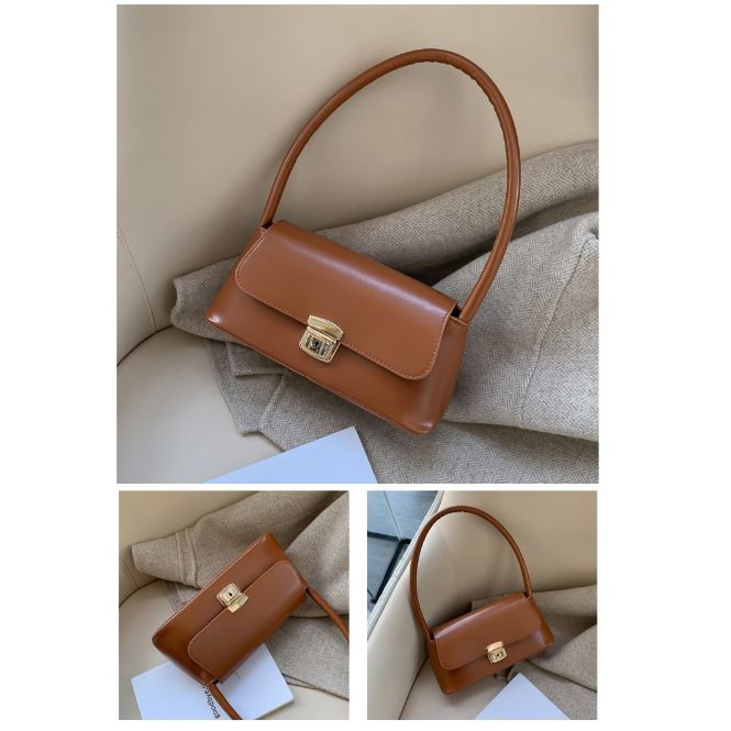 Tas Bahu Wanita Tas Jinjing Wanita Bahan Kulit Sintetis Korean FashionStyle Slingbag Simple Portable