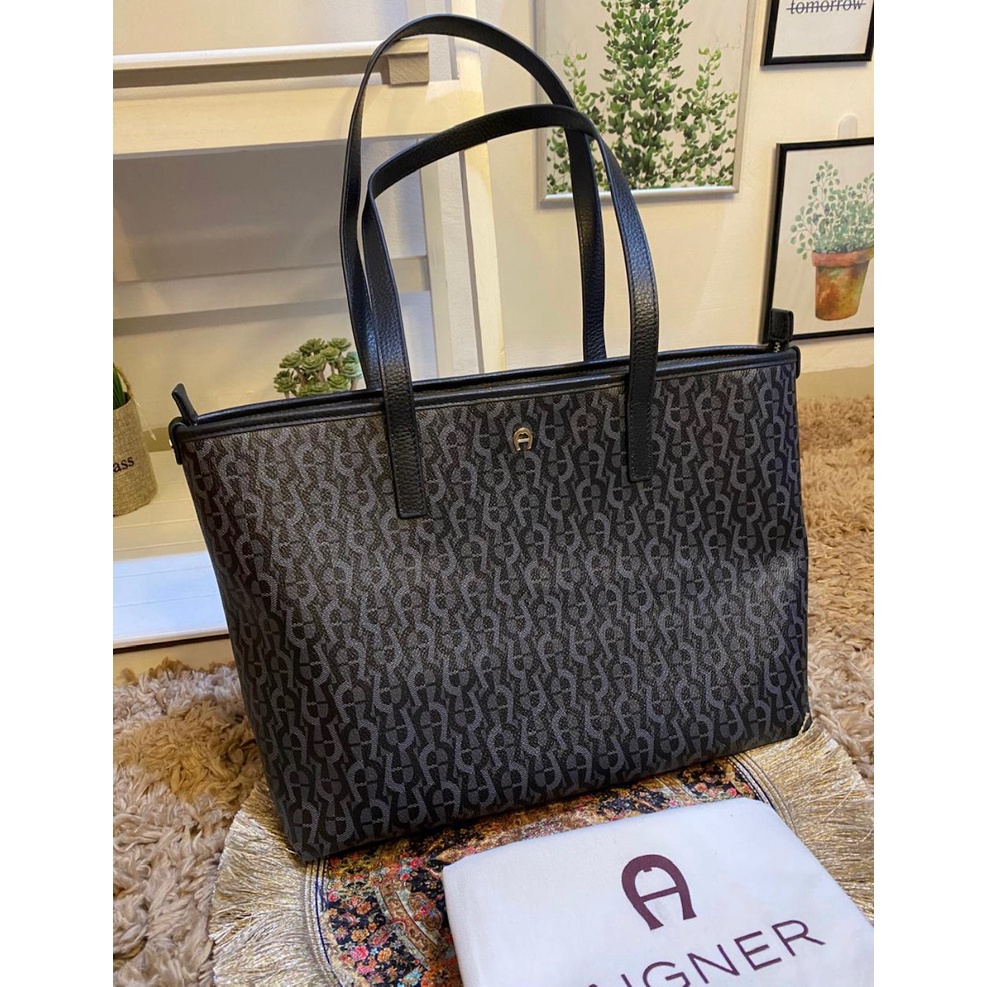 Tas Aigner shopper signature black