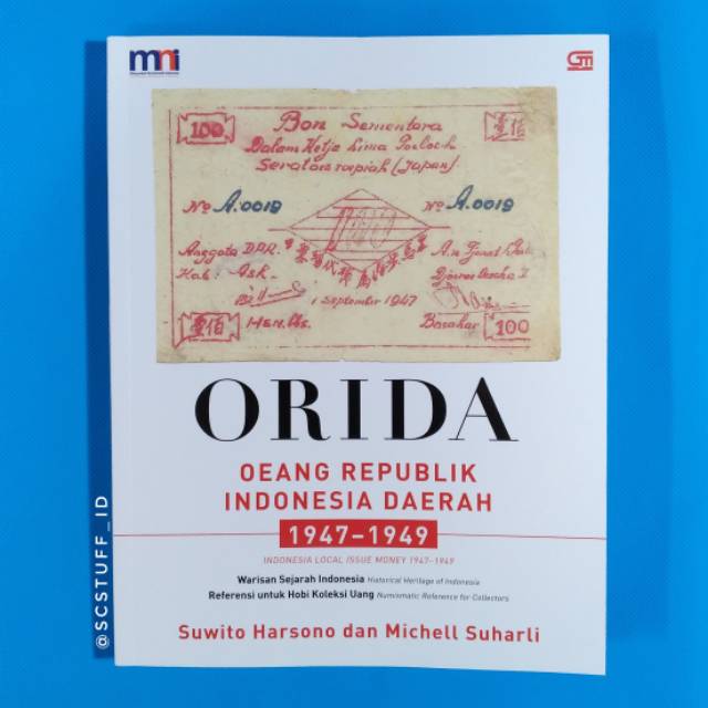 Buku ORIDA BERTANDA TANGAN (Oeang Republik Indonesia Daerah)