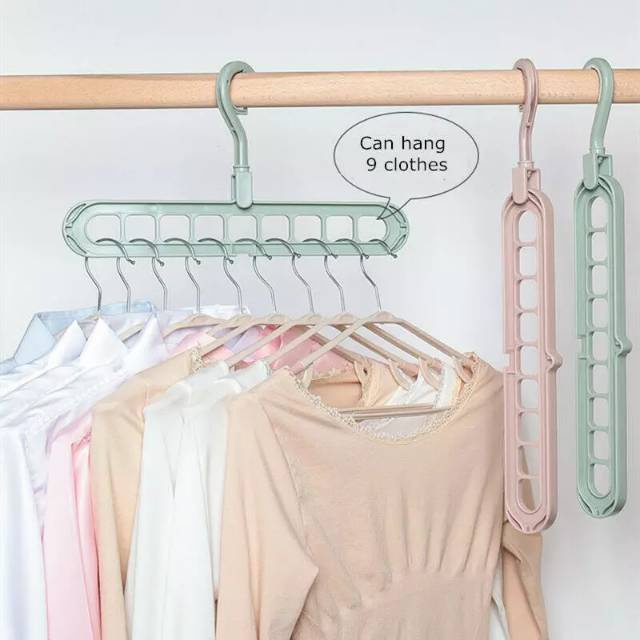 ONLYONE12 Gantungan Baju Multifungsi / Magic Hanger Multifungsional Foldable Hanger / Hanger 9in1 / Gantungan Baju Organizer