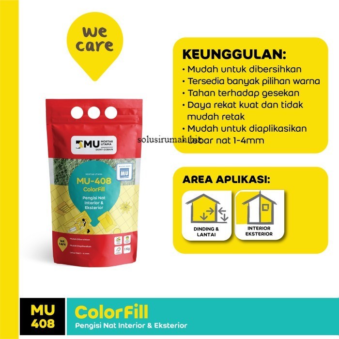 Mortar Utama MU408 / sika ColorFill Pengisi Nat Keramik 1Kg mu 408 PILIH