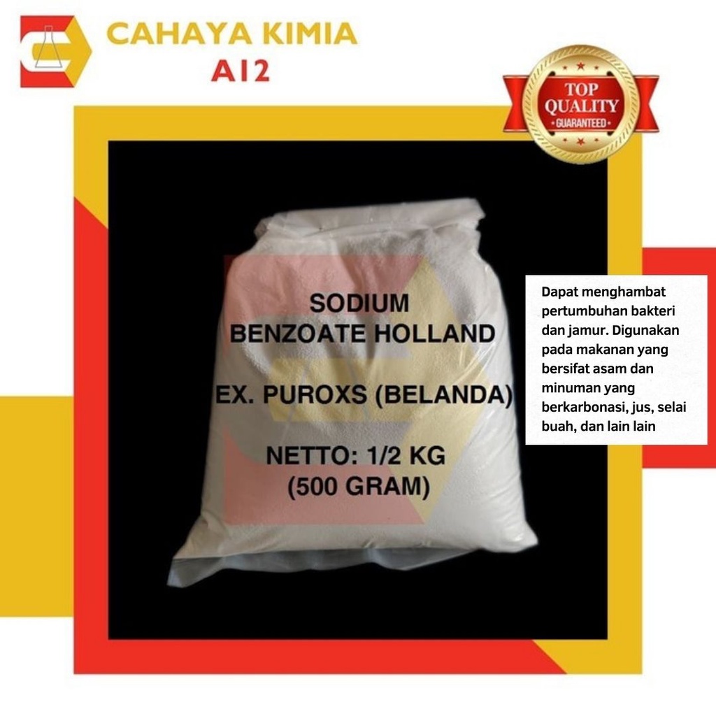 

Sodium Benzoate Holland (PuroxS) 500 gram (1/2 kg).