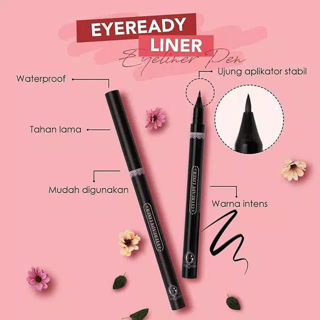 Madame Gie Eyeliner Pen Waterproof (Eyeready Liner / Wing It Lady Liner) / Perfect Liner 2in1 Eyeliner Stamp Original BPOM