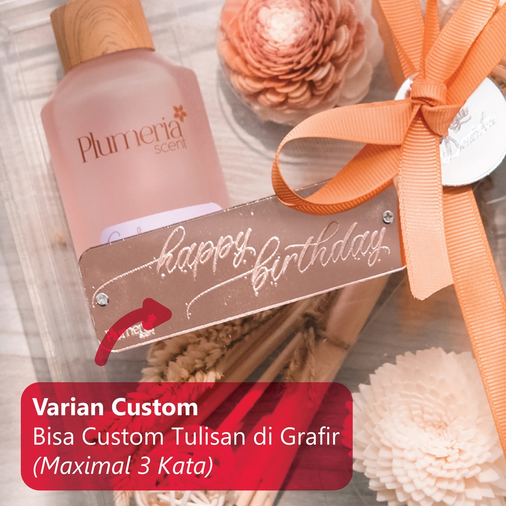 Plumeria Essential Reed Diffuser Favorit Gift Set-Akrilik-2  CUSTOM