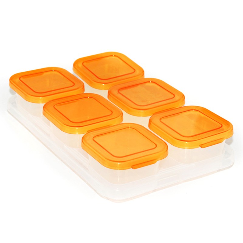 Mary Children Baby Food Container Refrigerator Freezing Cubes with Tray Storage Box