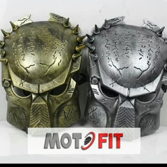 FREE TANDUK aksesoris helm pengendara motor topeng alien predator mask
