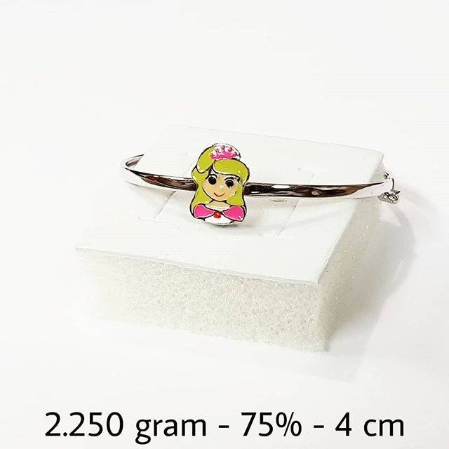 GELANG ANAK EMAS PUTIH 2.25 GR GRAM KADAR 750 MURAH