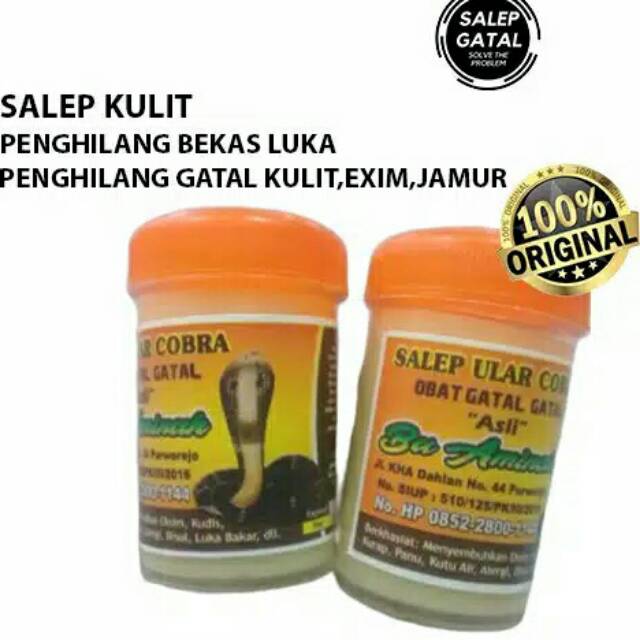 Salep Ular Cobra ASLI "Bu Aminah" 20 GR @MENYEMBUHKAN GATAL-GATAL KULIT@