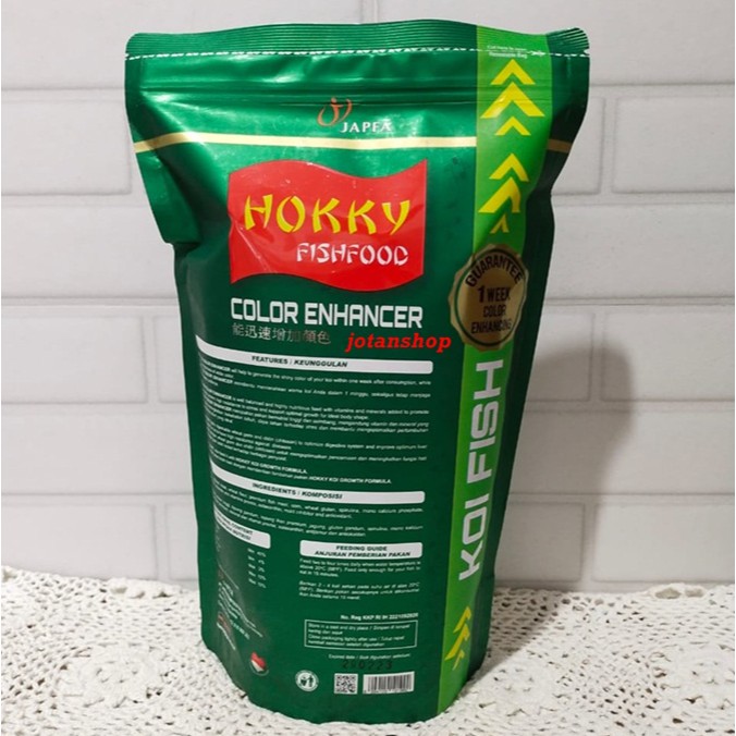 hokky hoki spirulina Medium M 1kg Color Enhancer Makanan Pakan pelet Ikan Koi 1 kg