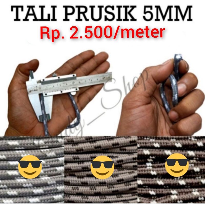 Tali Prusik Diameter 5mm Aksesoris Pendaki Gunung