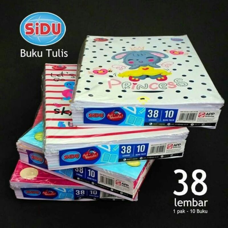 

BUKU TULIS SIDU 38 LEMBAR (1PACK=10BUKU)