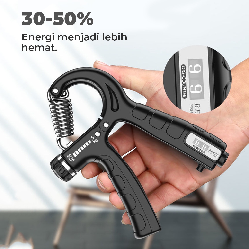 HandGrip Counter Portable Adjustable Alat Olahraga Tangan