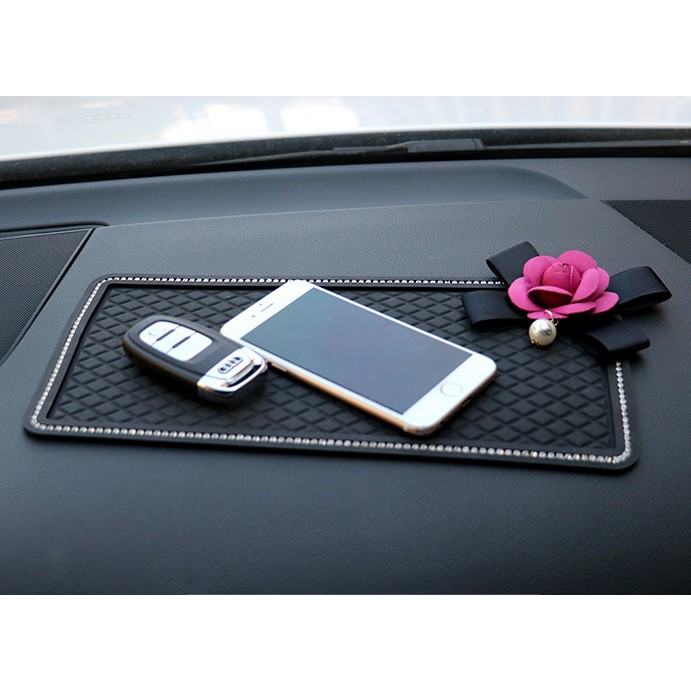 Antiselip Dashboard Mobil DAD Bunga Passion Flower Daisy Premium Import BESAR 29.5 x 15cm