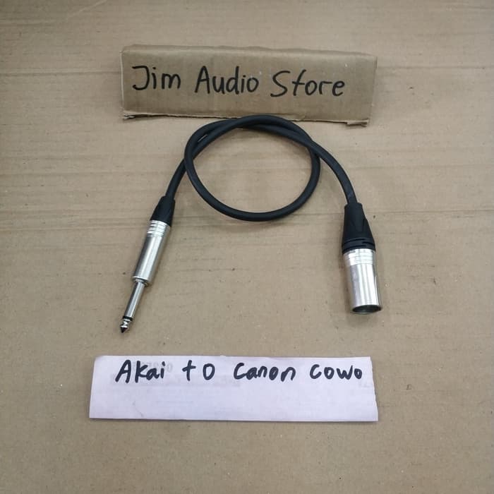 Kabel mic canare 50cm akai 6,5mm to xlr male jek BMA / akai to canon