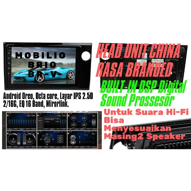 Head unit oem mobilio brio brv 9inch