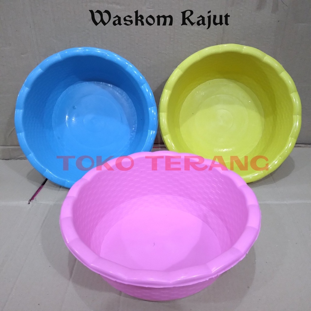 Isi 12 PCS Waskom Rajut /Waskom Plastik/Waskom berkatan /Baskom Hajatan/Baskom