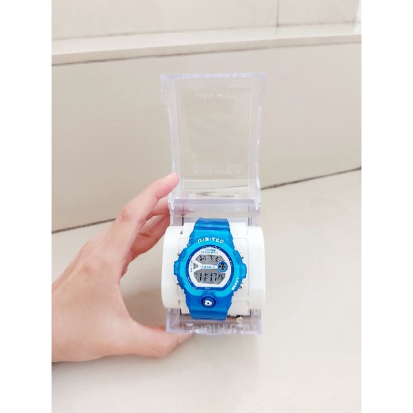 Jam Tangan Digitec DG 3018 T Digital Tali Rubber Transparan Original Wanita / Cewek
