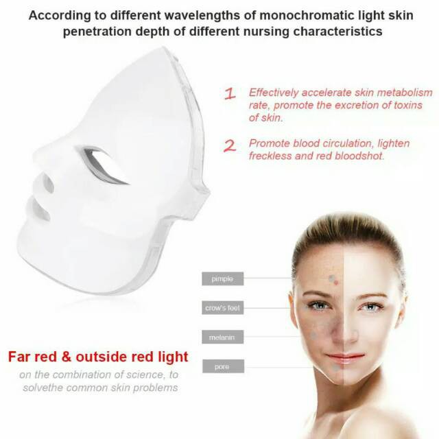 Masker LED PDT LIGHT 7IN 1 LED MASK /Beauty MASK LED PHOTON / Mask LED PDT LIGHT 7IN1 LED MASK COLOR  Masker LED PDT LIGHT 7IN1 LED MASK / MASKER LED PHOTON / Mask LED PDT LIGHT 7IN1 LED MASK