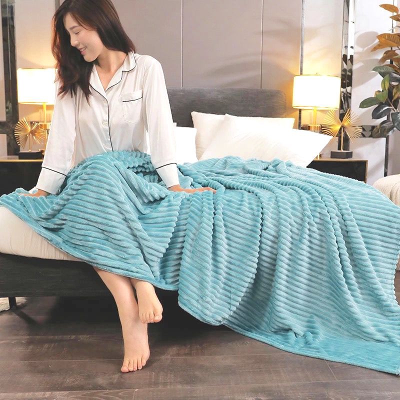 SELIMUT BULU HALUS POLOS UK 180x200 EMBOS / TEXTURE-05 Salur Light Tosca