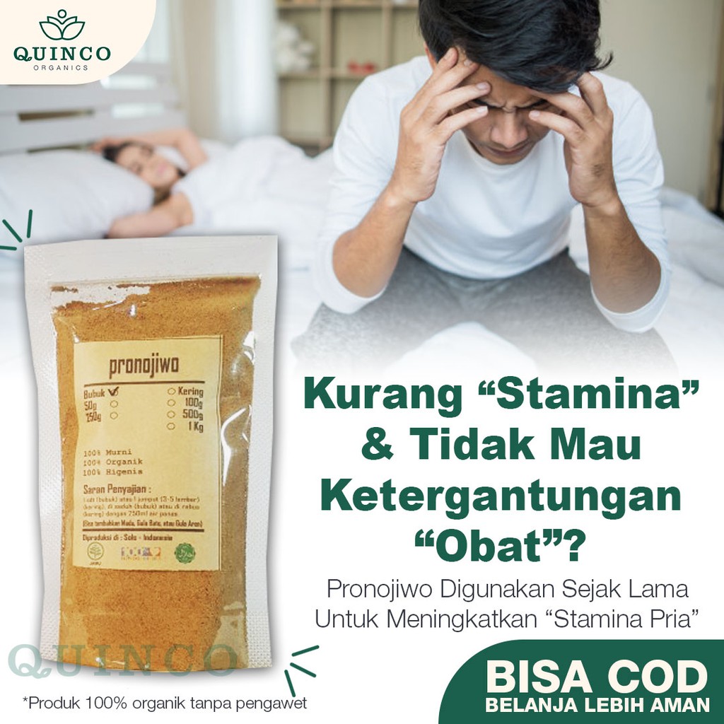 

Rempah Organik Peningkat Stamina Pria Dewasa Bubuk Pronojiwo 100 gram Suplemen Kesehatan Tubuh R108