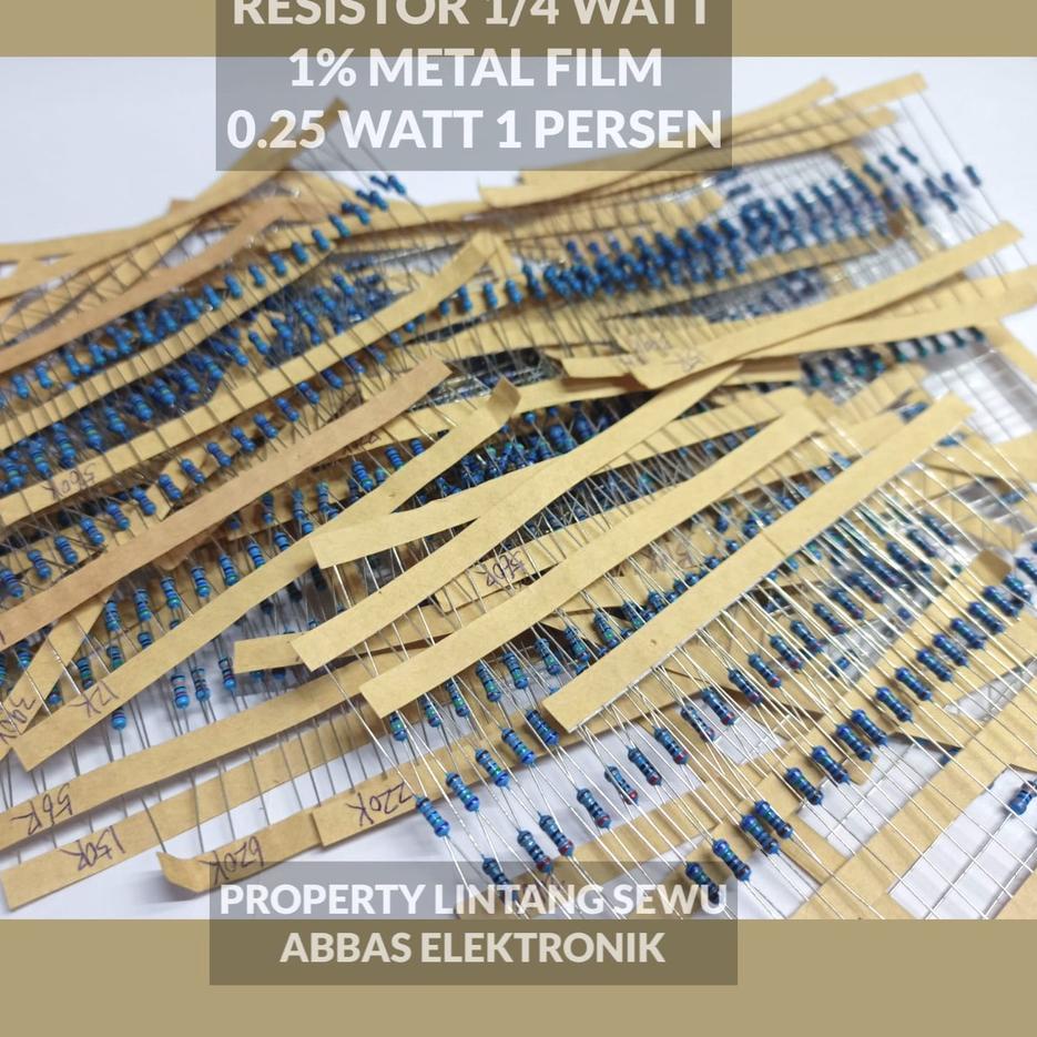 TRXOo5O9--PAKET 1000PCS RESISTOR ¼ WATT 1 % METAL FILM 0.25 WATT 1 PERSEN
