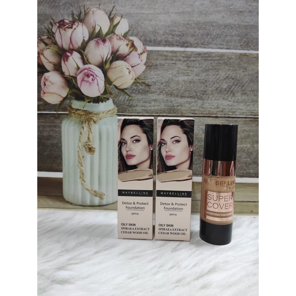 MAYBELLINE Foundation Detox &amp; Protect Foundatian  spf15 OIL SKIN