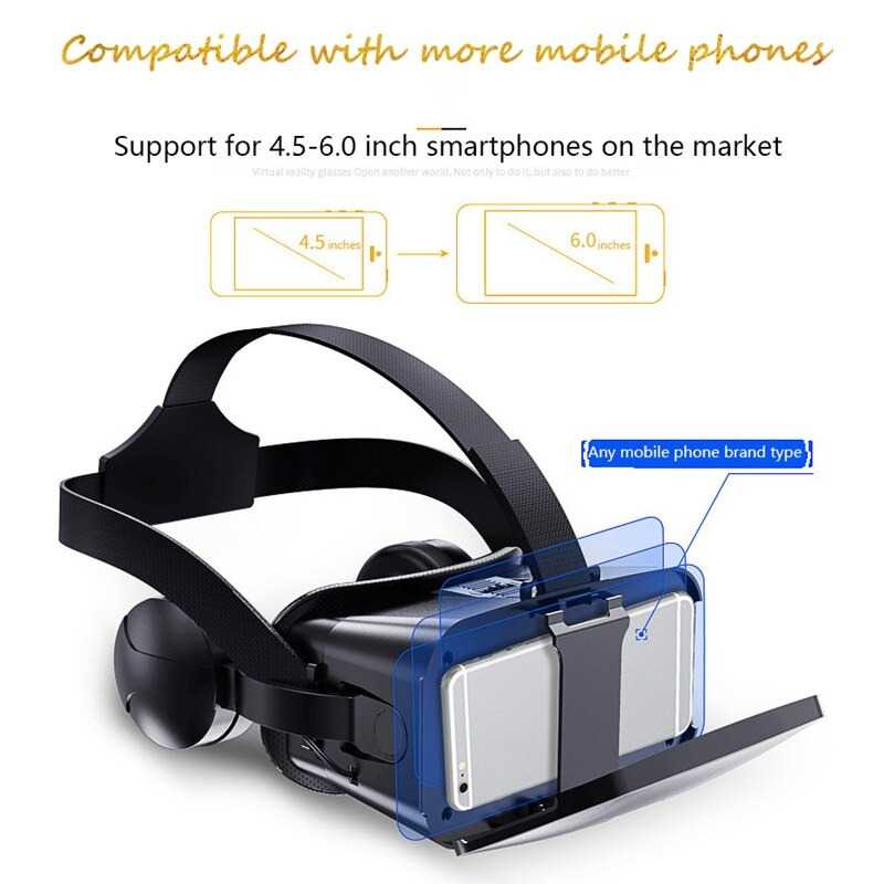 VRPARK Box Virtual Reality Glasses with Headphone - J20 ( Al-Yusi )