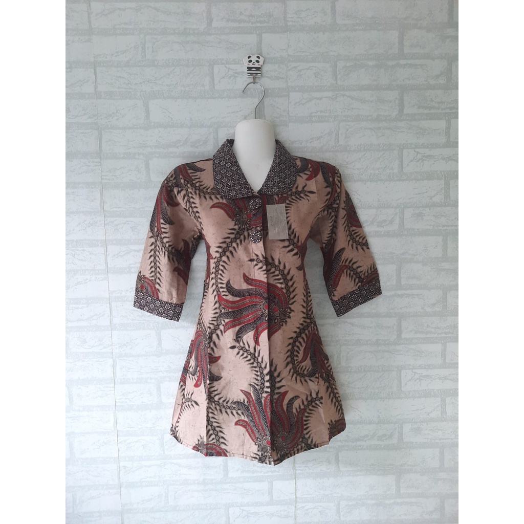 Blouse dan kemeja batik kerja seragam kerja batik lengan 3/4