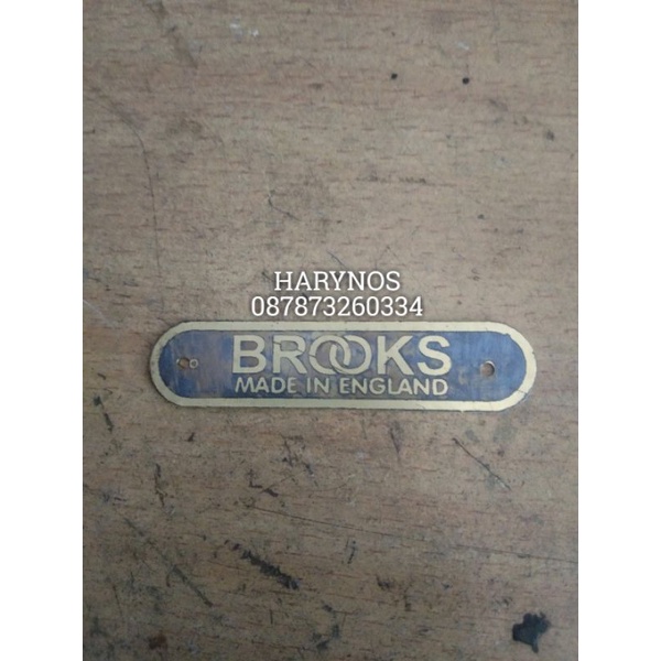 plat sadel brooks merk sadel brooks emblem sadel brooks sepeda onthel