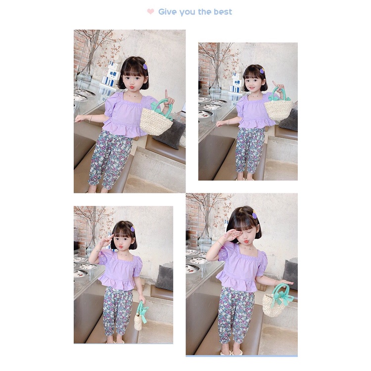 (LOLI-JKT) BS-120 STELAN ANAK FLOWERS POLOS BAHAN BAGUS 100-140