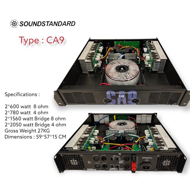 POWER AMPLIFIER SOUNDSTANDARD CA9/CA 9 BODY PANJANG