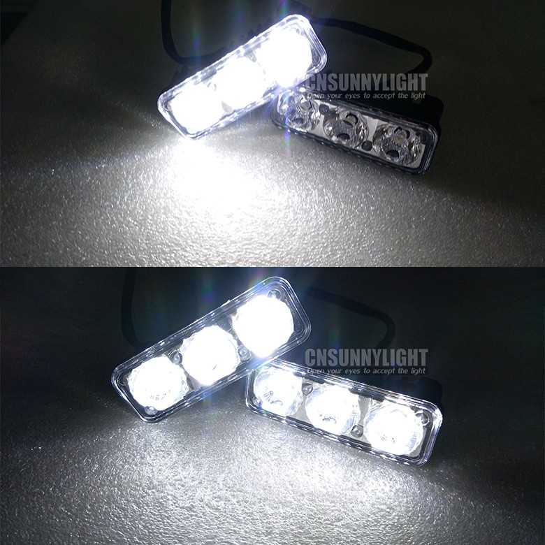 (100% BARANG ORI) DRL Lampu Mobil LED Car Light Daytime Waterproof 1 Pair - HT7