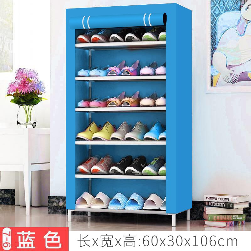 Lemari Sepatu Shoe Rack 6 Susun Import Dengan Penutup Rak Sepatu Rak Multifungsi Portable R10b Shopee Indonesia