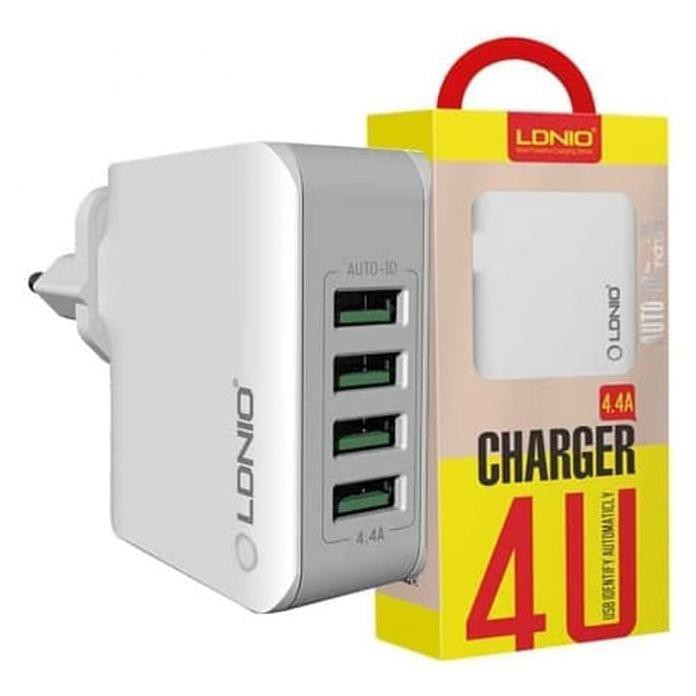 CHARGER USB 4 PORT 4,4A LDNIO A4403 AUTO ID FAST CHARGER