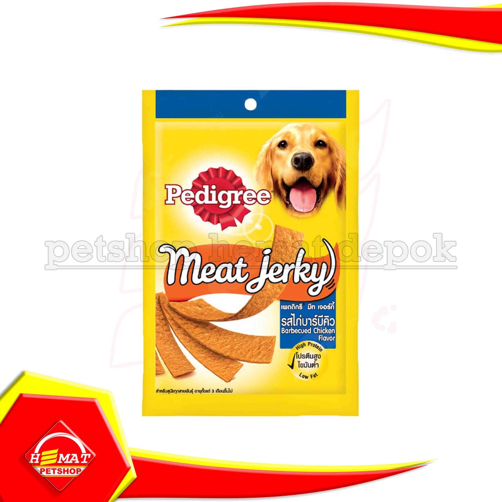 Snack Cemilan anjing Pedigree Meat Jerky 80 gram