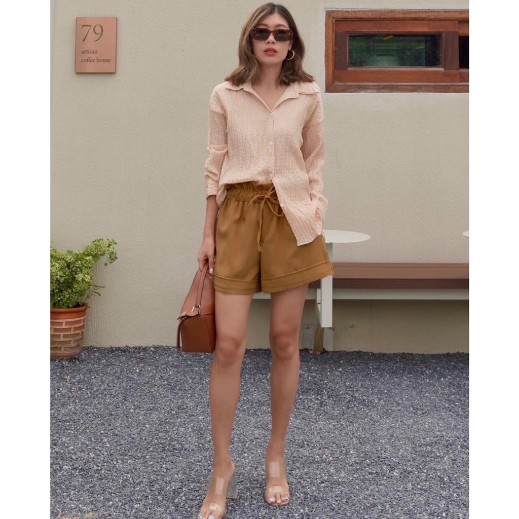 SET6606 Bubble Shirt With Shorts 2pcs Set-4