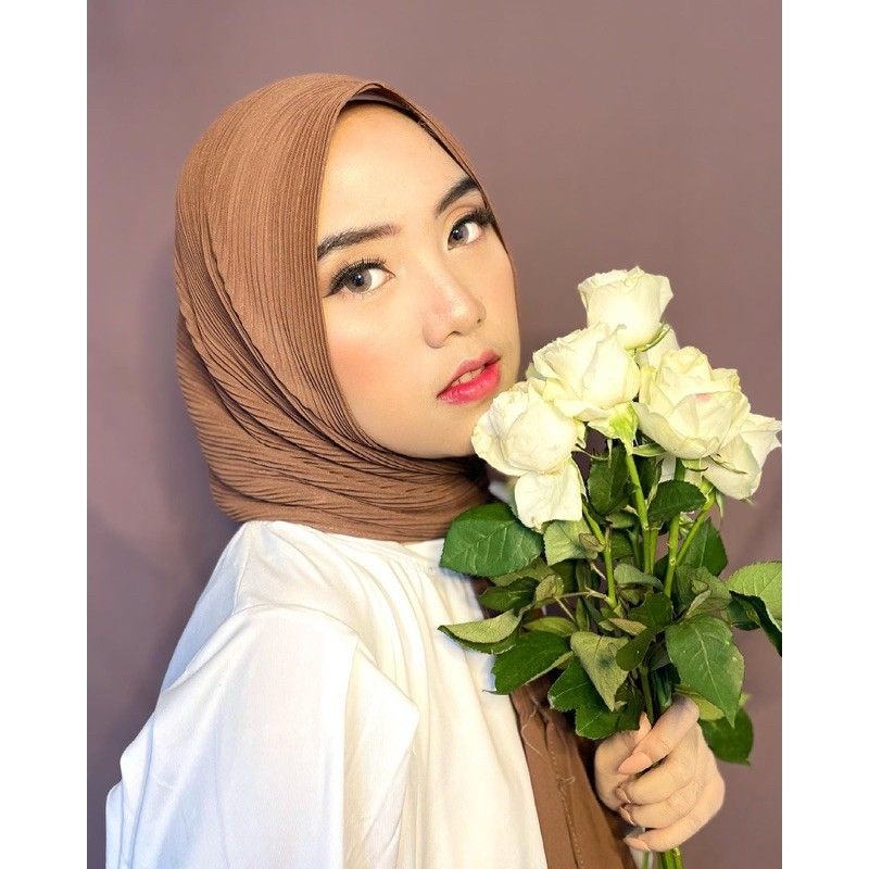 HIJAB PASMINA PLISKET CERUTY BABY DOLL PREMIUM 180x75/ JILBAB PASMINA TERMURAH WARNA TERBRU