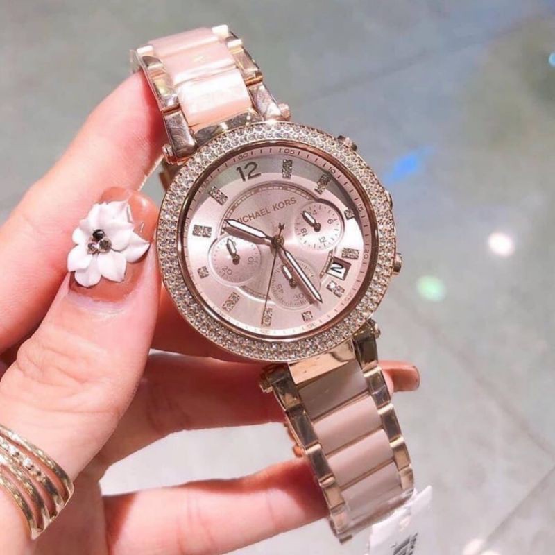 

870rb (d 4cm) Michael Kors Mk5896 incl Box n manual Book n paper Bag jpg