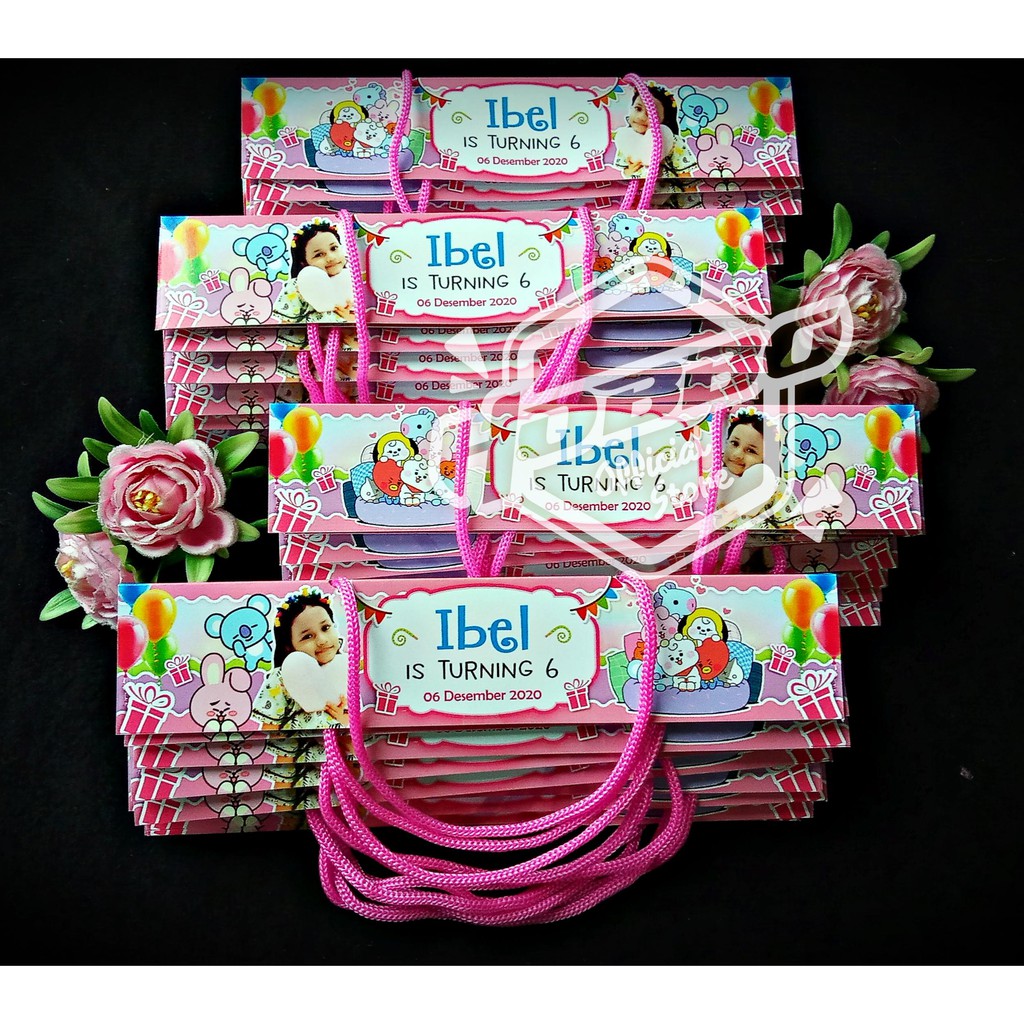 PLASTIK TEBAL Tas Label Snack Ultah - Tas Plastik Ulang Tahun-6