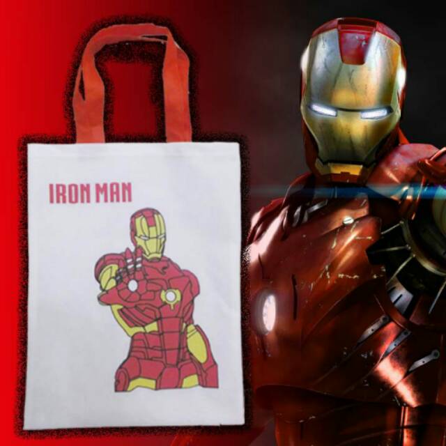 

Tas Goody Bag Iron Man Tas Tenteng Avengers Souvenir Anak Ultah Ulang Tahun Bahan Spunbond Murah