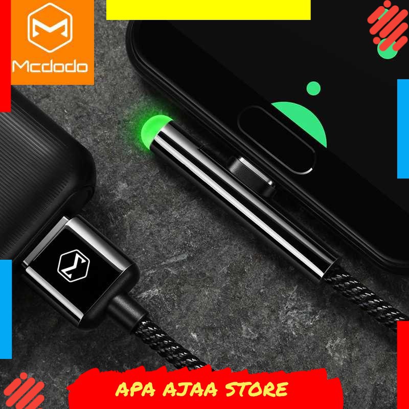 Termurah ! MCDODO Kabel Charger USB Type C L Angle LED - CA-5283