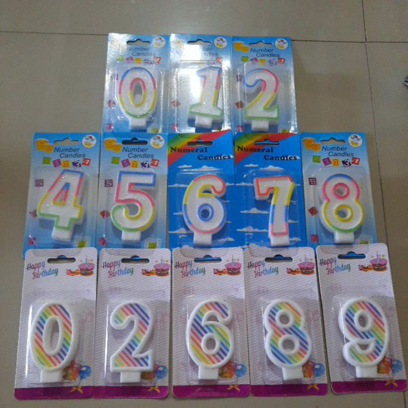 Lilin Angka Motif