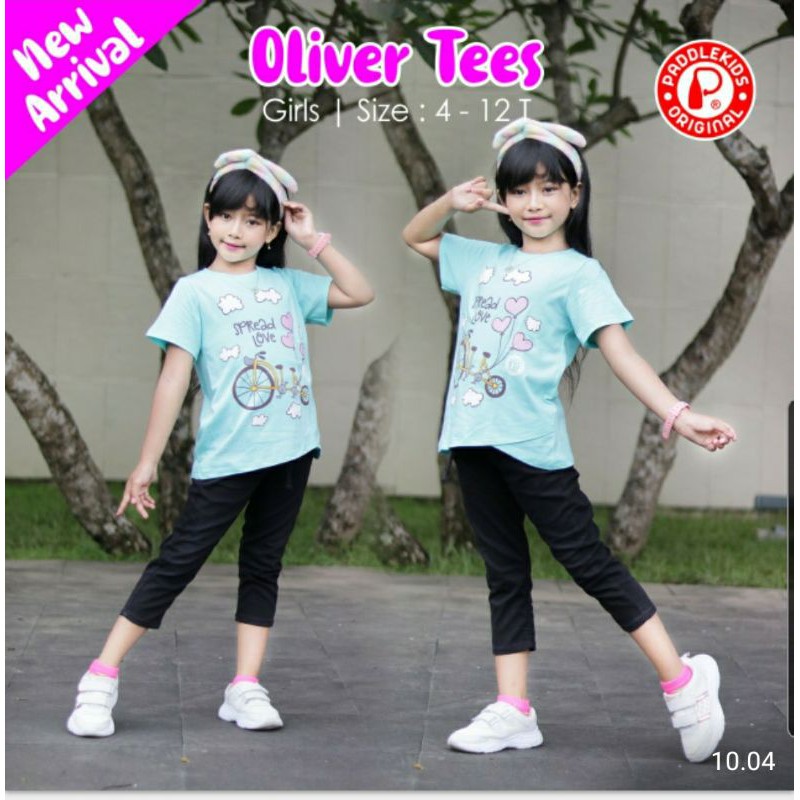 Kaos Anak Cewek 3-8 Tahun I  Kaos  Oliver Tees padlekids