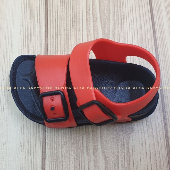 Sendal Anak Laki Laki Usia 3 4 Tahun Karet MERAH - Sepatu Sandal Anak Cowok Karet Size 25 - 28 Karet Anti Licin