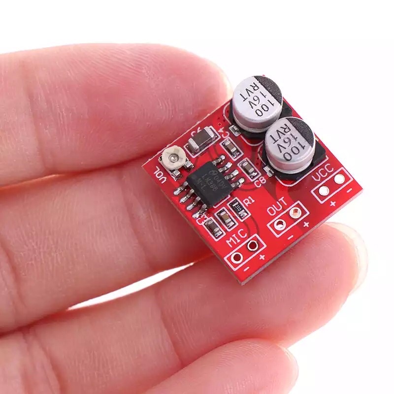 Module Microphone Mini MiC Pre Amplifier DC 5 - 12V LM386 Gain 20- 200