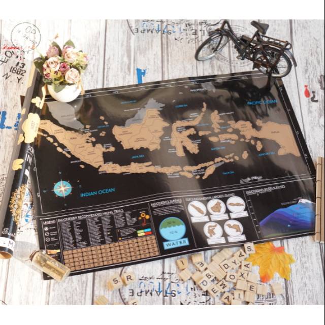 

Scratch Map Indonesia